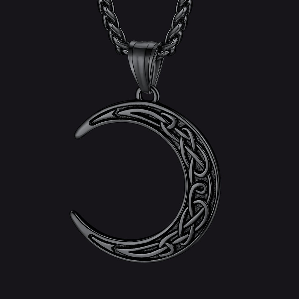 FaithHeart Celtic Crescent Moon Necklace