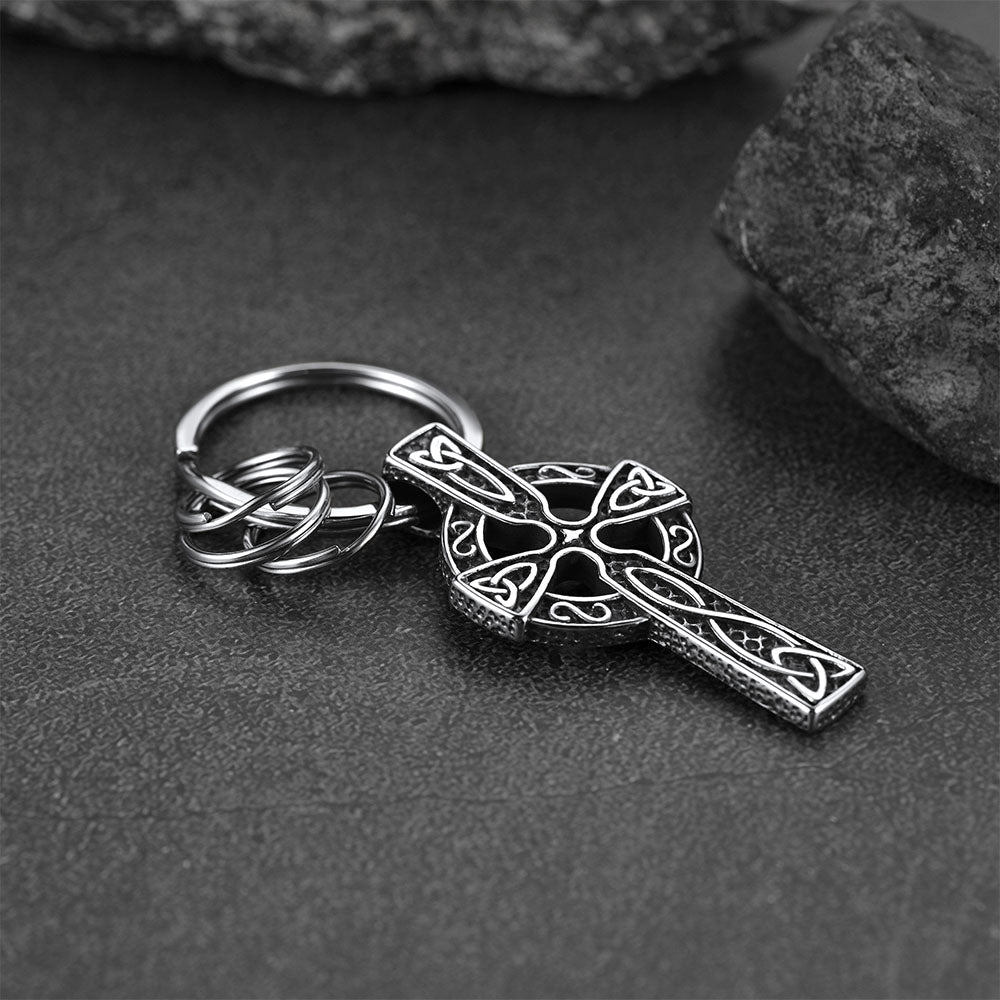 FaithHeart Celtic Cross Keychain