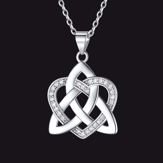 FaithHeart Celtic Knot Heart Pendant Necklace