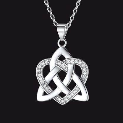 FaithHeart Celtic Knot Heart Pendant Necklace