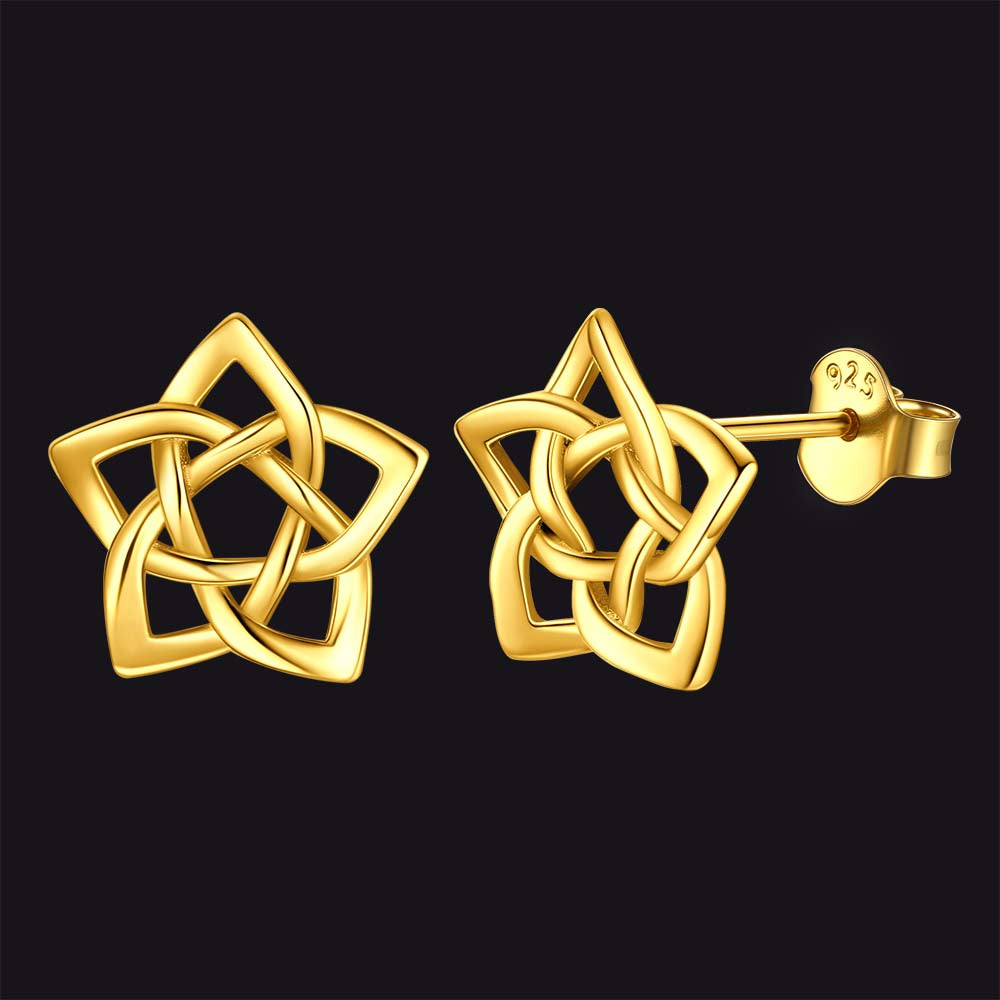 FaithHeart Celtic Knot Stud Earrings