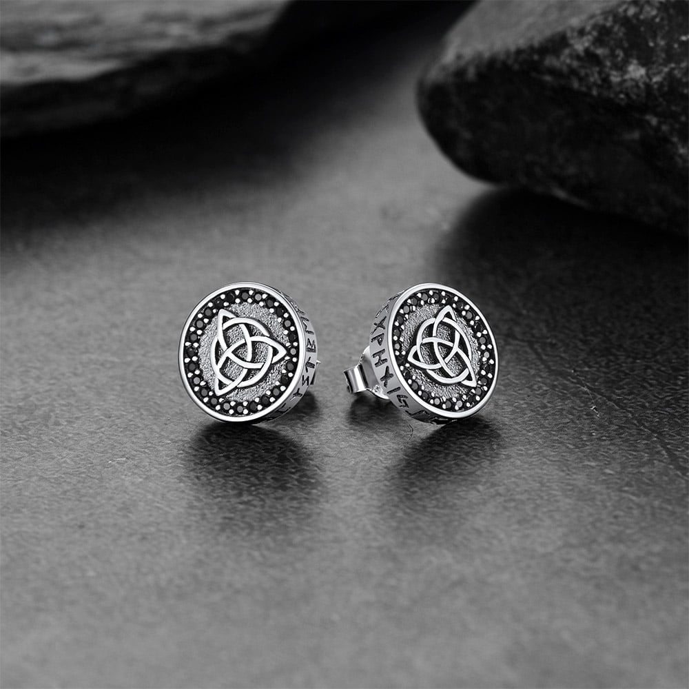 FaithHeart Celtic Trinity Stud Earrings