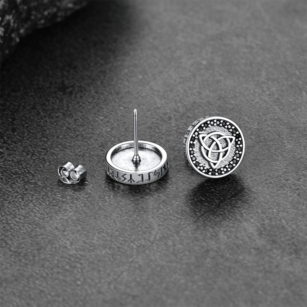 FaithHeart Celtic Triquetra Stud Earrings
