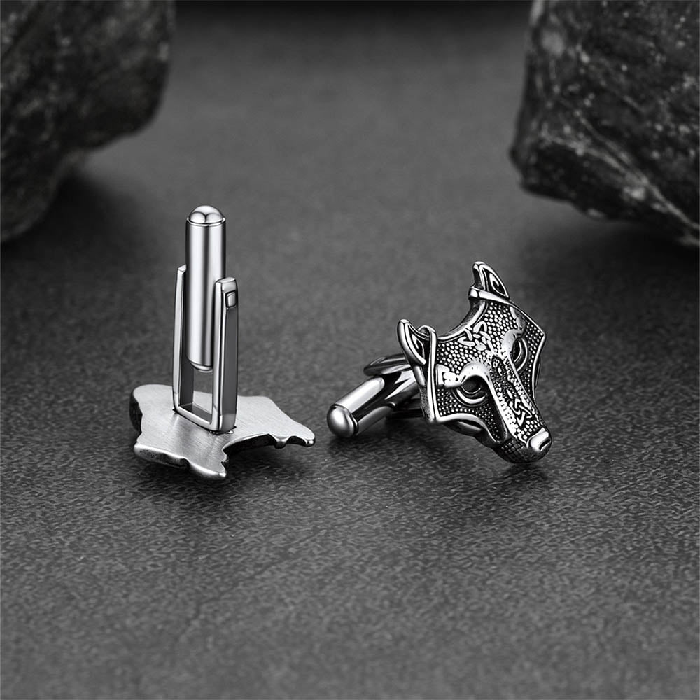 FaithHeart Celtic Wolf Cufflinks