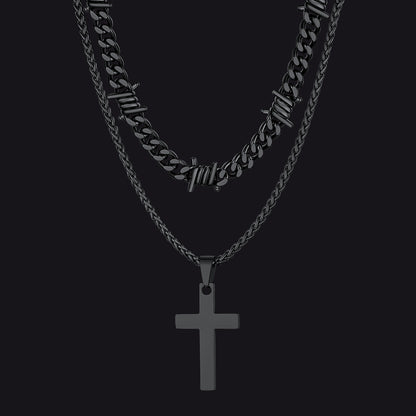 FaithHeart Cross Layer Necklace Set