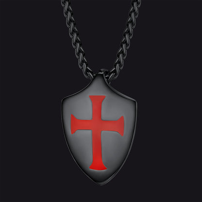 FaithHeart Cross Shield Pendant Necklace 