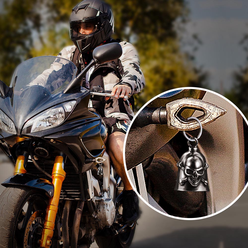 FaithHeart Crossbones Skull Motorcycle Bell for Bikers FaithHeart