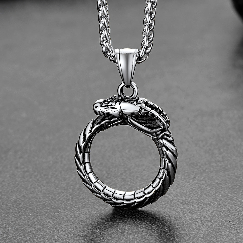 FaithHeart Dragon Circle Necklace 
