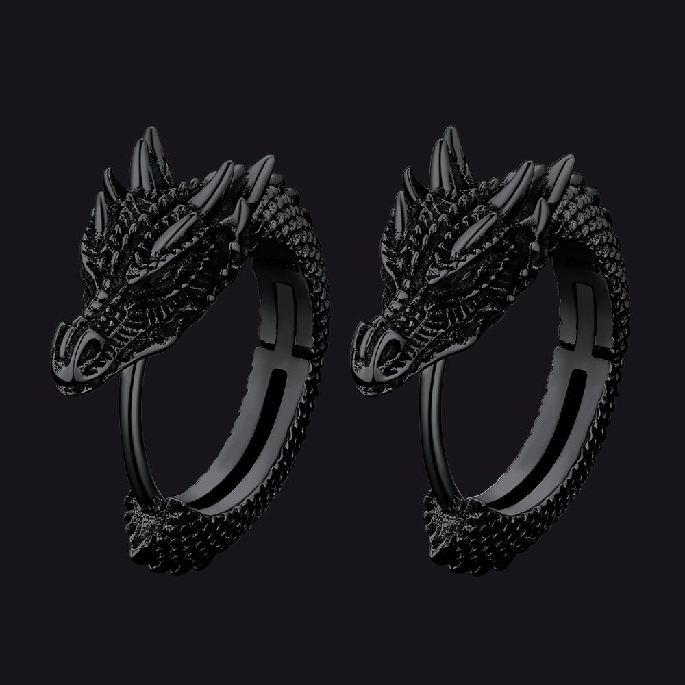 FaithHeart Dragon Hoop Earrings