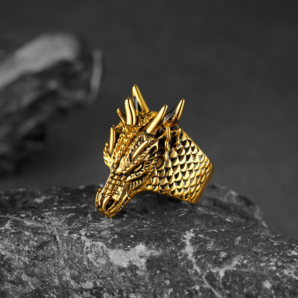FaithHeart Dragon Ring Stainless Steel