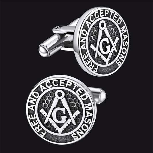 FaithHeart Freemason Amulet Cufflinks For Men