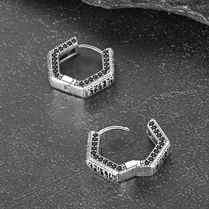 FaithHeart Hexagon Runes Earrings