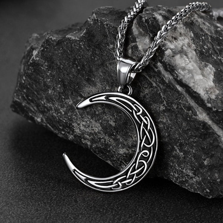 FaithHeart Moon Necklace For Men