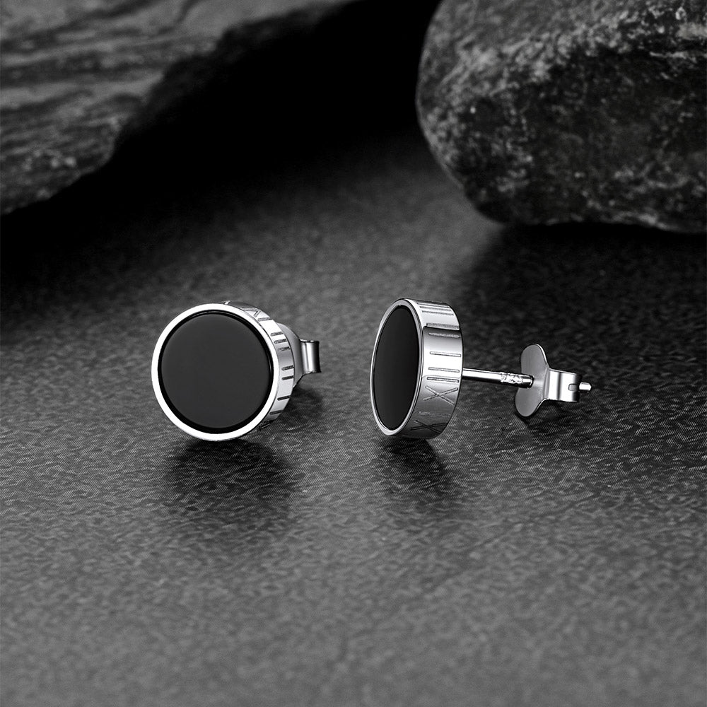 FaithHeart Roman Numerals Stud Earrings