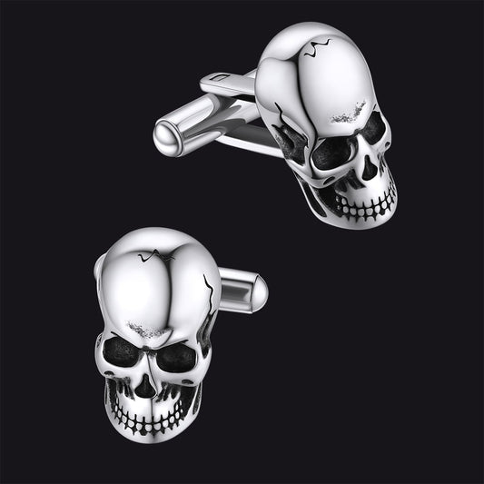 FaithHeart Skull Cufflinks 3D cuff For Men