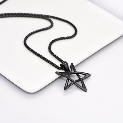 FaithHeart Solomon Satanic Necklace Inverted Pentagram Pendant 