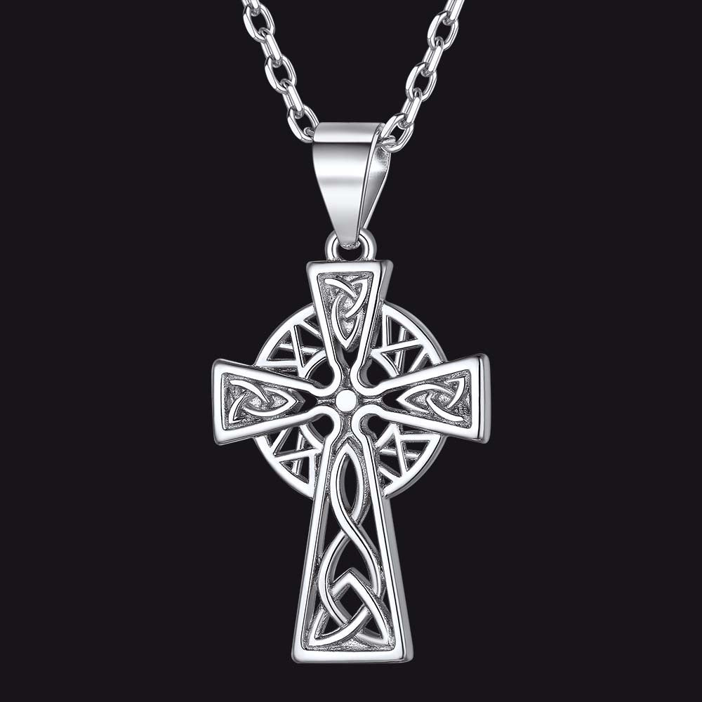 Sterling Silver Celtic Knot Cross Necklace For Men/Women – FaithHeart ...