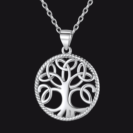 FaithHeart Sterling Silver Celtic Knot Tree Of Life Necklace FaithHeart
