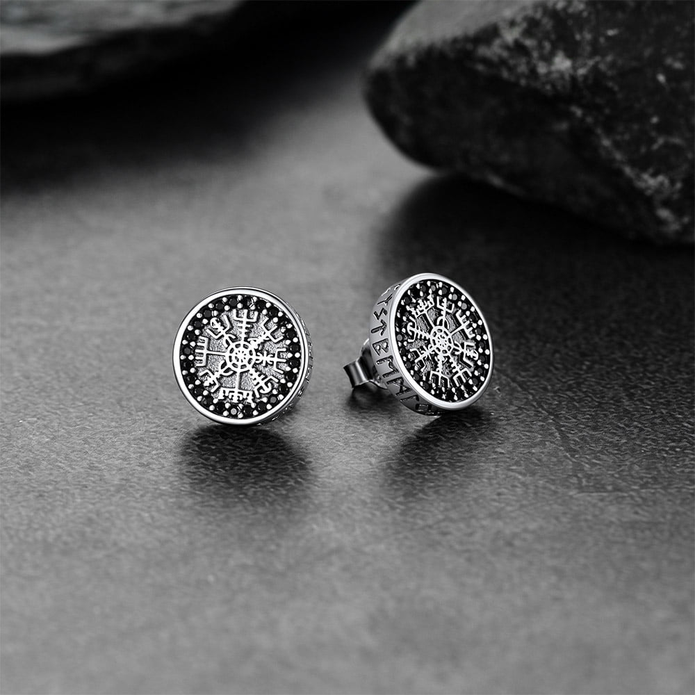 FaithHeart Sterling Silver Compass Earrings