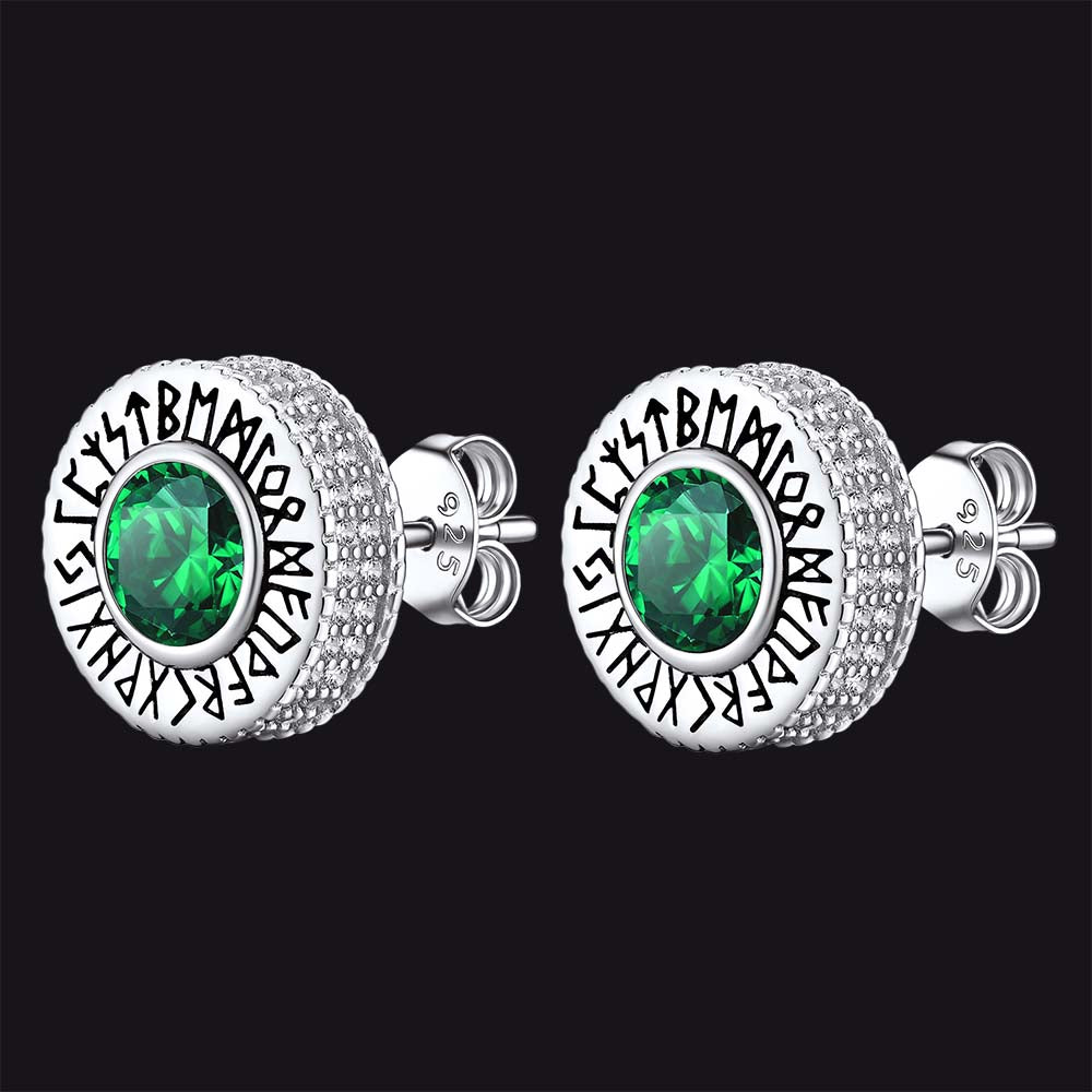 FaithHeart Stone Stud Earrings