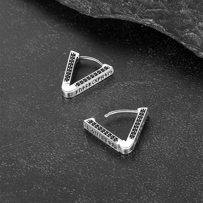 FaithHeart Triangle Runes Earrings