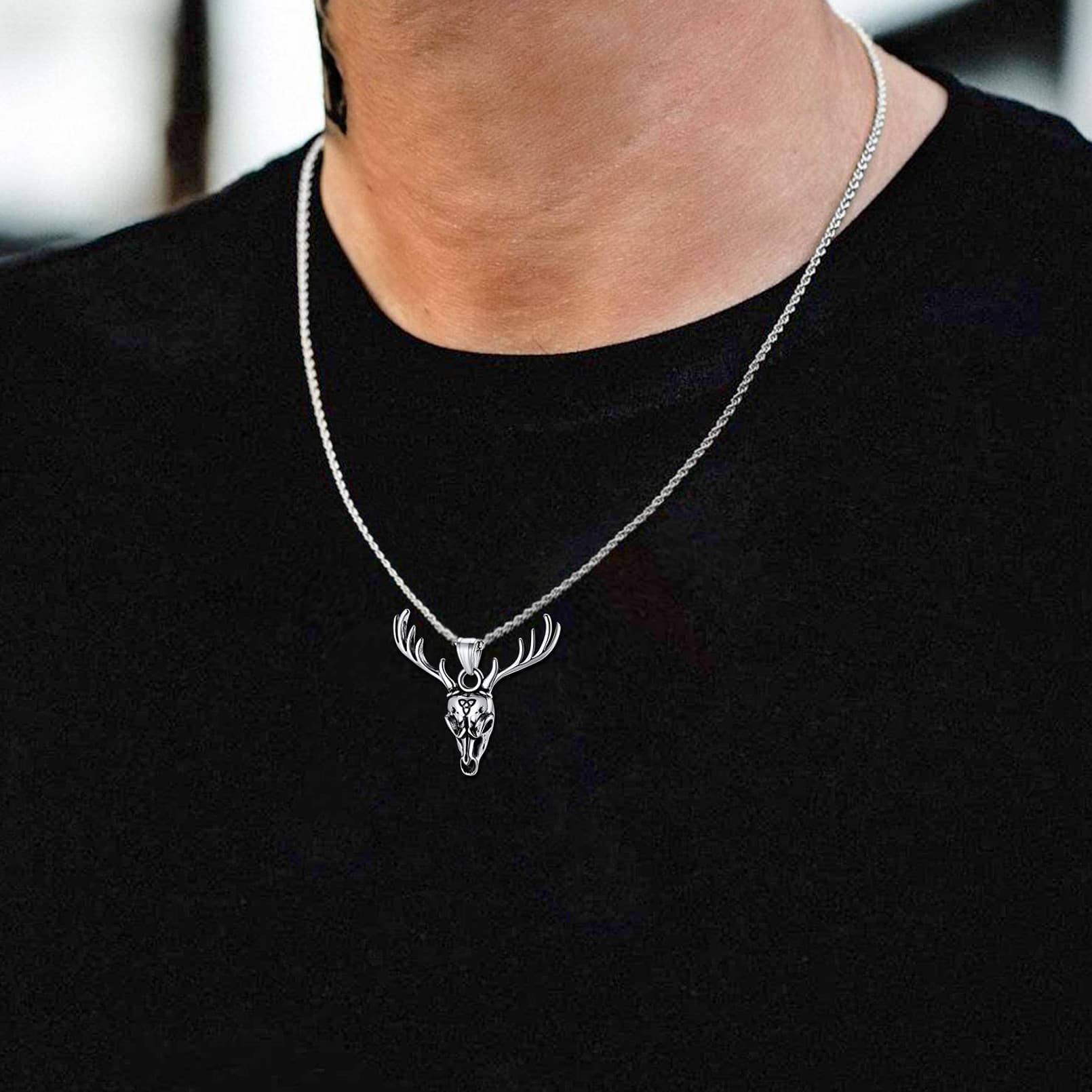 FaithHeart Viking Celtic Deer Necklace