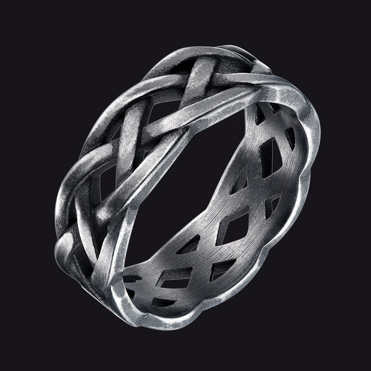 FaithHeart Viking Celtic Knot Band Ring Stainless Steel