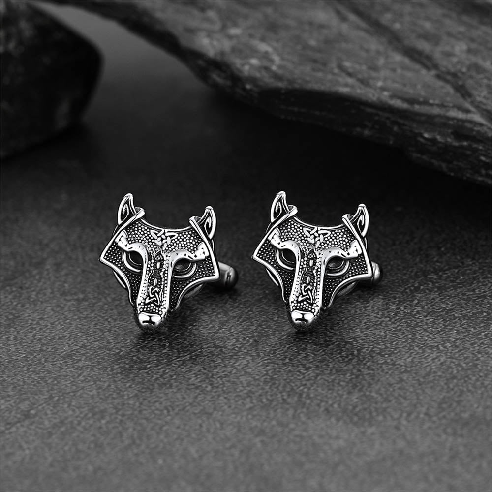 FaithHeart Viking Celtic Wolf Cufflinks 