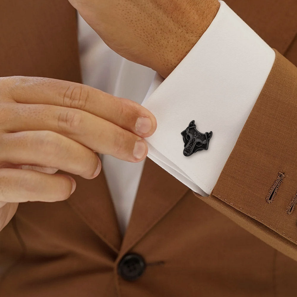 FaithHeart Viking Celtic Wolf Cufflinks