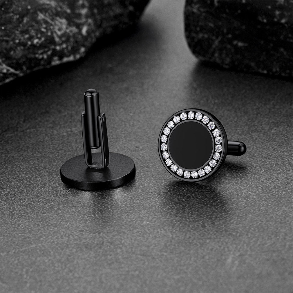 FaithHeart lack Onyx Amulet  Cufflinks