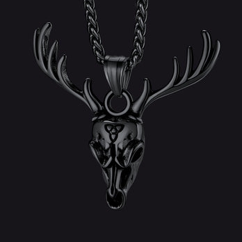 FaithHeart Viking Deer Necklace With Celtic Knot FaithHeart