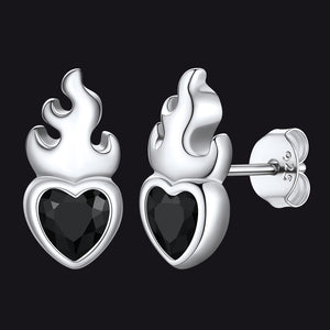 Faithheart 925 Sterling Silver Celtic Birthstone Earrings for Men FaithHeart