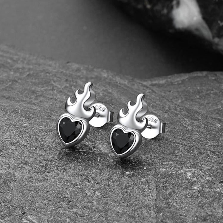 Faithheart 925 Sterling Silver Celtic Birthstone Earrings for Men FaithHeart
