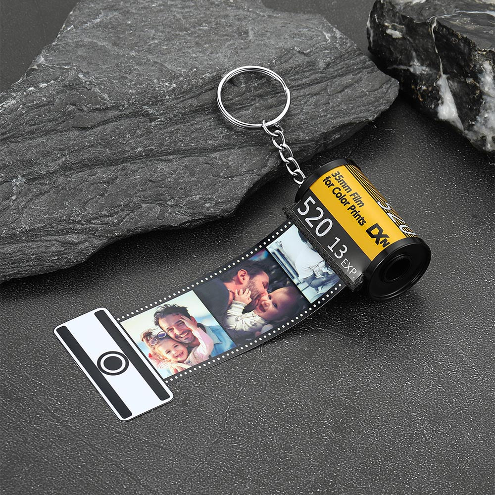 Faithheart Custom Photo Camera Film Roll Keychain Reel Album Gift For Dad