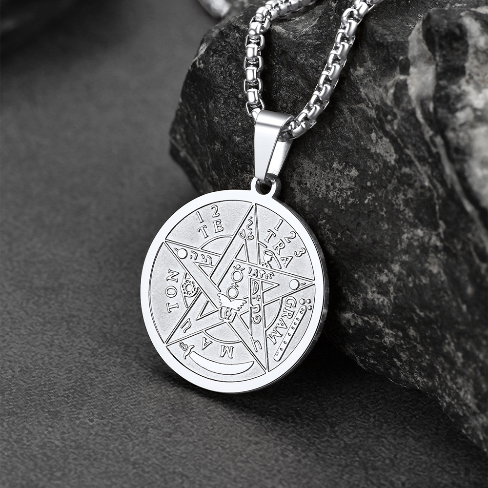 Faithheart Pendant Seal of Solomon Pentagram Religious Amulet Necklace