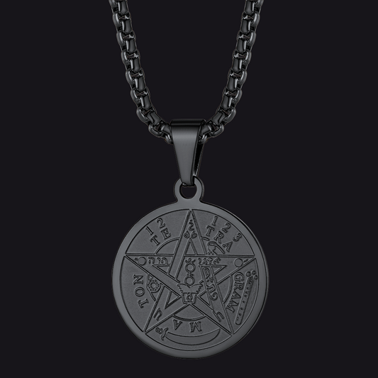 Faithheart Stainless Steel Pendant Seal of Solomon Pentagram Religious Amulet Necklace