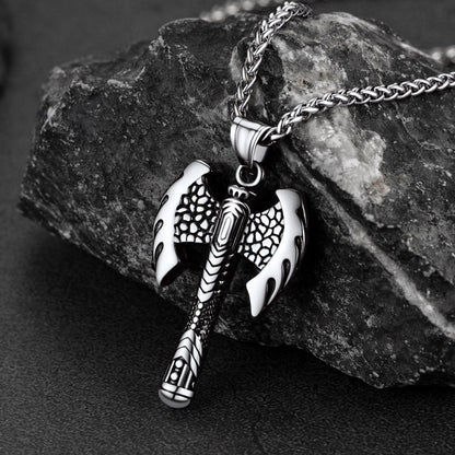 Faithheart Stainless Steel Norse Viking Solid Axe of Perun Necklace FaithHeart