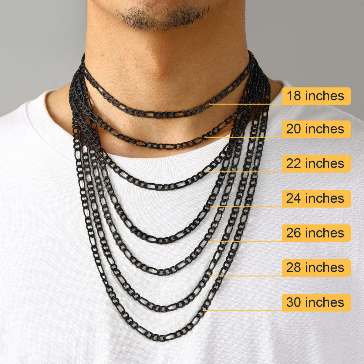 Figaro-Link-Chain-Length-Size