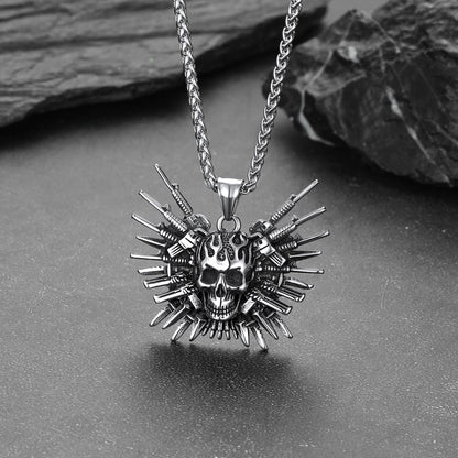 FaithHeart Gothic Skull Necklace