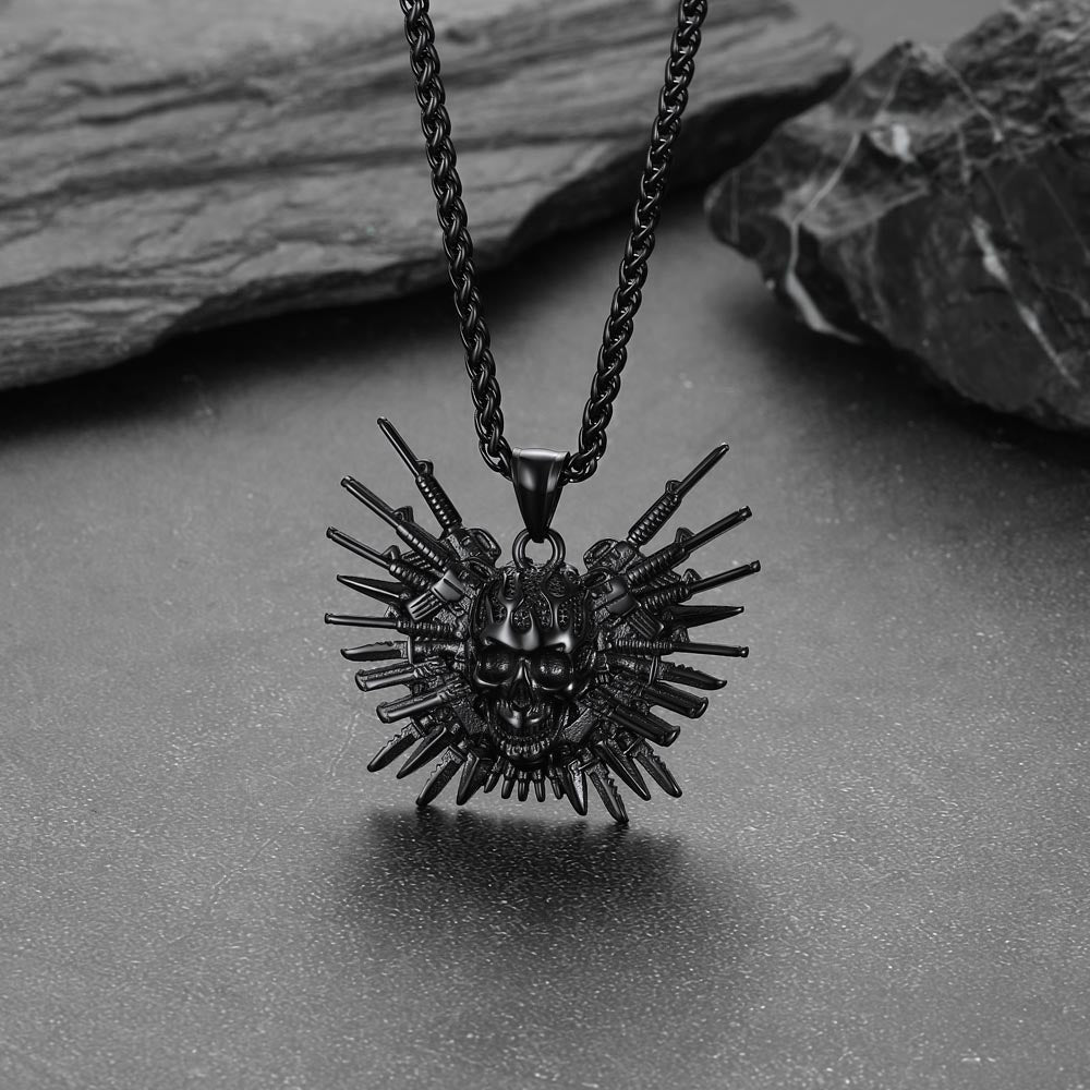 FaithHeart Gothic Skull Necklace