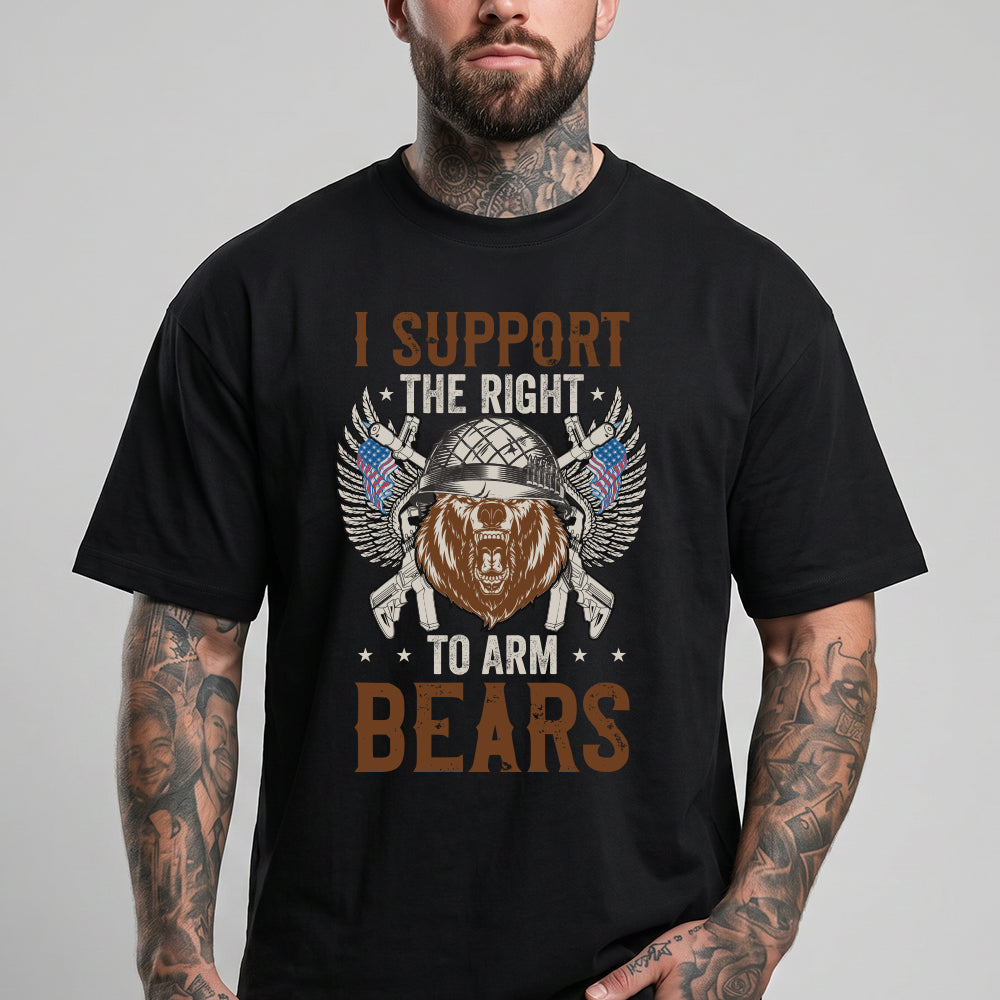 Funny I Support The Right To Keep Arm Bears Graphic Tee, Berserk Shirt Gift for Men