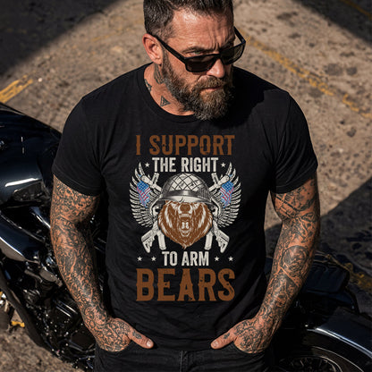 Funny I Support The Right To Keep Arm Bears Graphic Tee, Berserk Shirt Gift for Men