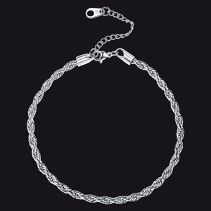 Steel Twisted Chain Anklet for Women Gift
