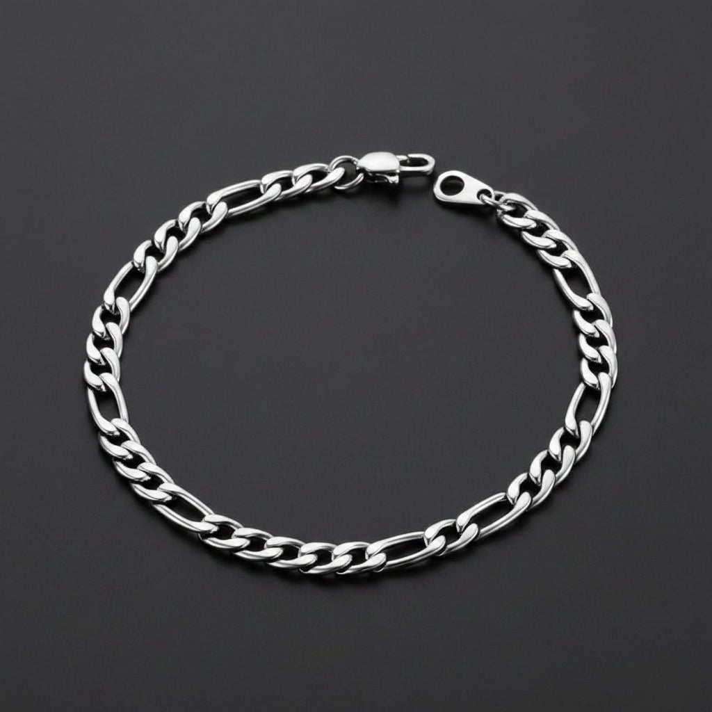 5mm Figaro Link Chain & Bracelet Bundle Set for Men