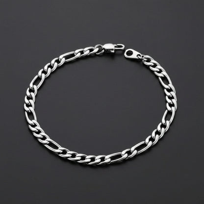 5mm Figaro Link Chain & Bracelet Bundle Set for Men