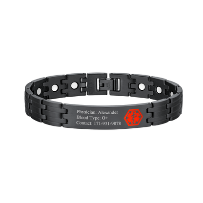 FaithHeart Personalized Engraved Magnetic Bracelet For Unisex FaithHeart