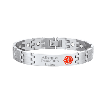 FaithHeart Personalized Engraved Magnetic Bracelet For Unisex FaithHeart