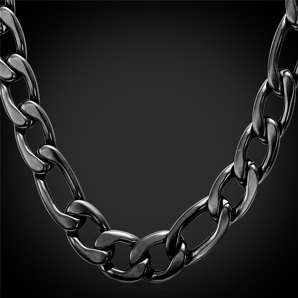 12mm Figaro Chain Necklace for Men – Premium Stainless Steel