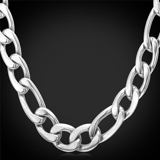 12mm Figaro Chain Necklace for Men for Menimg