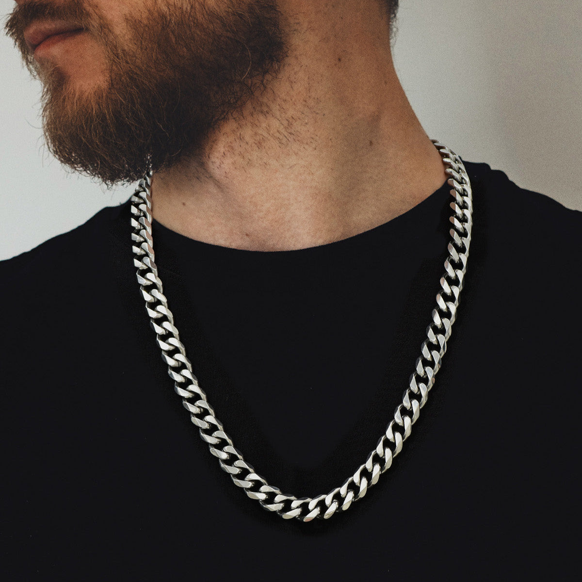 Chunky Miami Curb Cuban Link Chain Necklace For Men